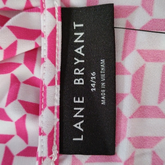 01557 Lane Bryant pink & white knit sleeveless blouse 14/16 NWT - Picture 10 of 14